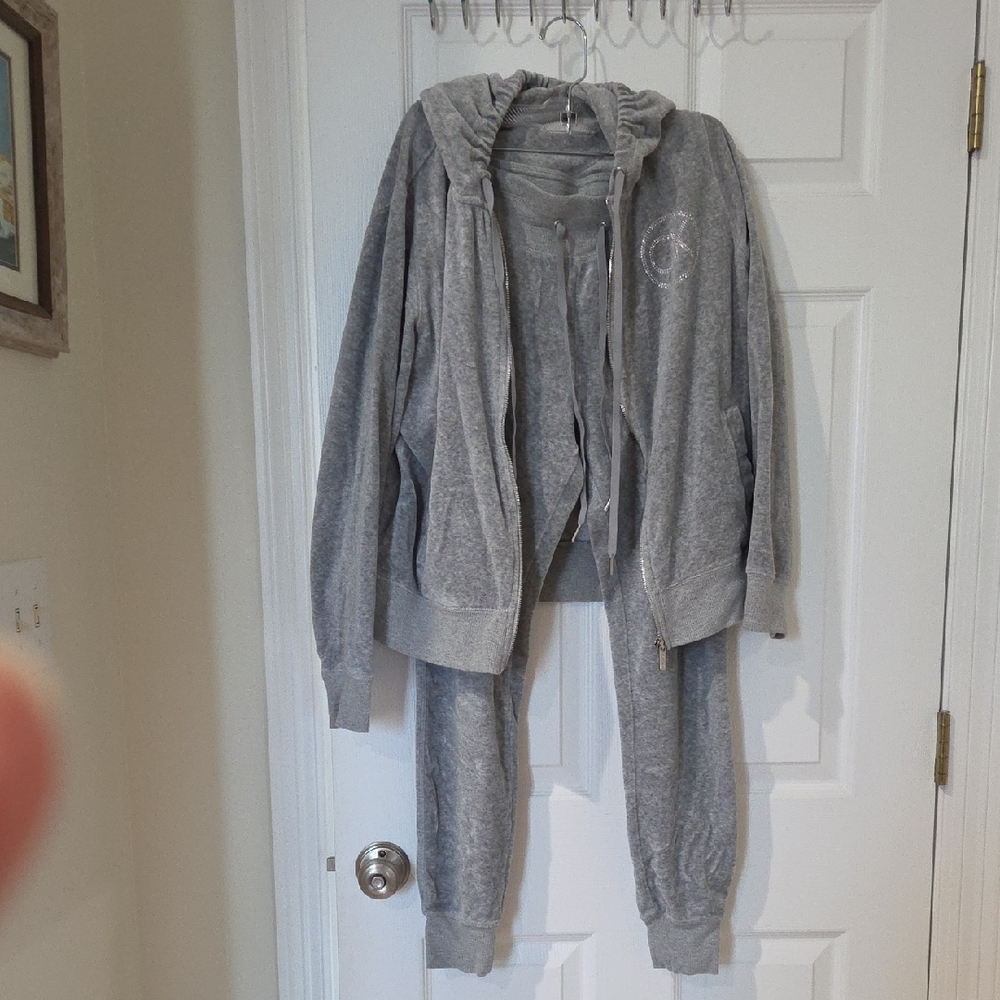 Calvin Klein Light Gray Cotton Blend Top